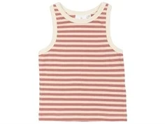 Råhvid og gammelrosa stribet tanktop fra The New Moore TN6271 Old Rose